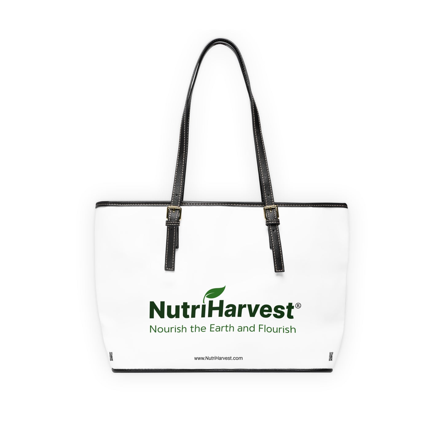 PU Leather Tote Bag - NutriHarvest Nourish the Earth and Flourish