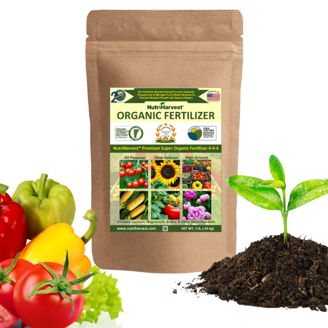 NutriHarvest® Premium Super Organic Fertilizer 4-4-4, USDA-certified Biobased, in Resealable Bag
