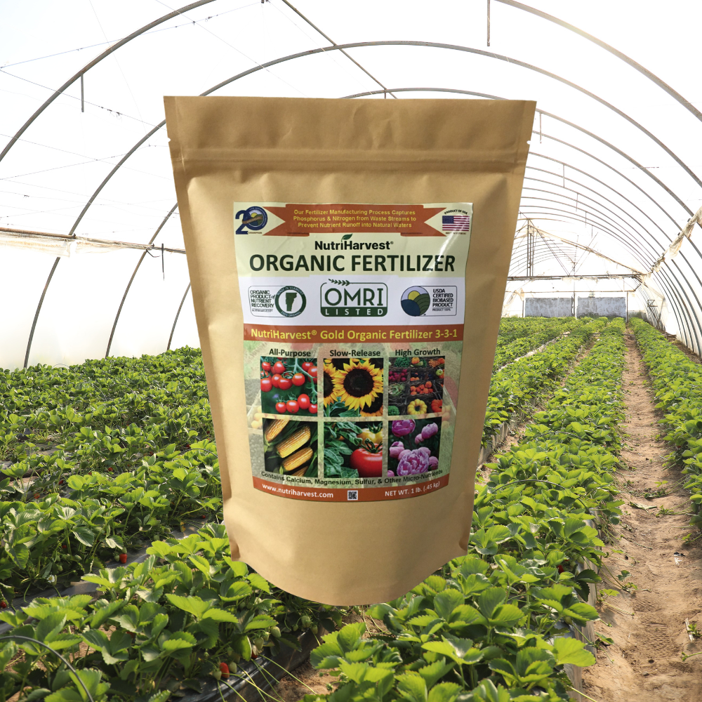 NutriHarvest® Gold Super Organic Fertilizer 3-3-1, OMRI Listed, 100% USDA-certified Biobased, low-potassium, in Resealable Bag