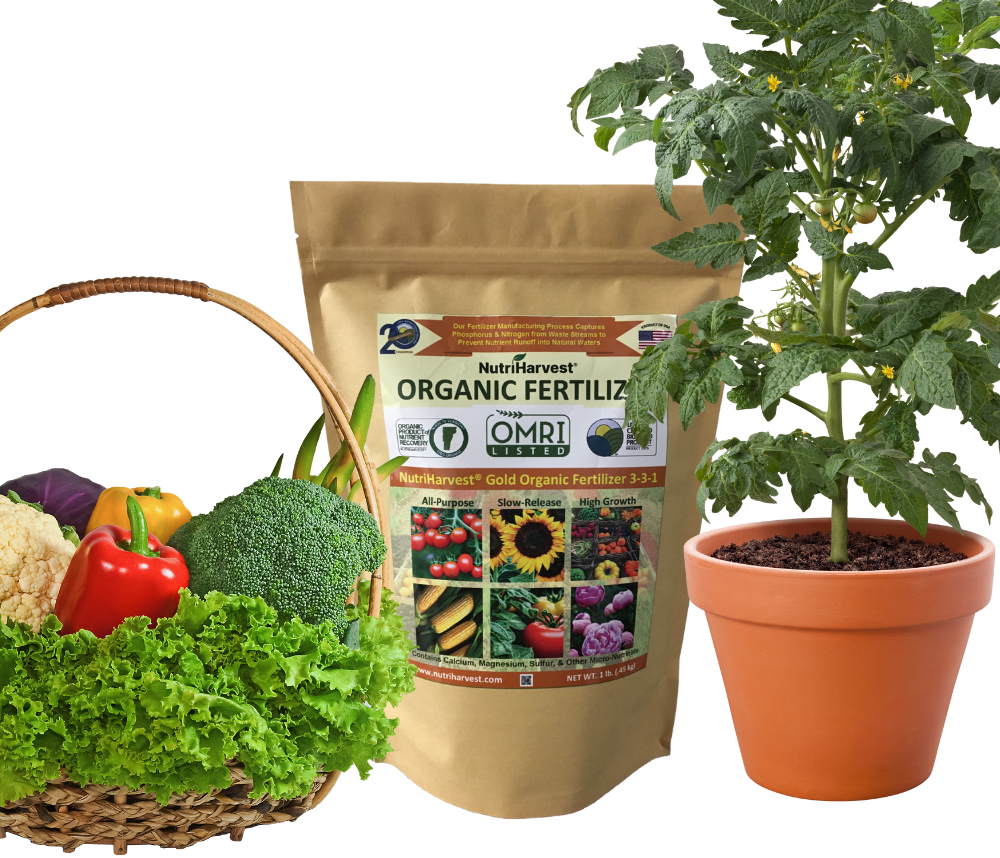 NutriHarvest® Gold Super Organic Fertilizer 3-3-1, OMRI Listed, 100% USDA-certified Biobased, low-potassium, in Resealable Bag