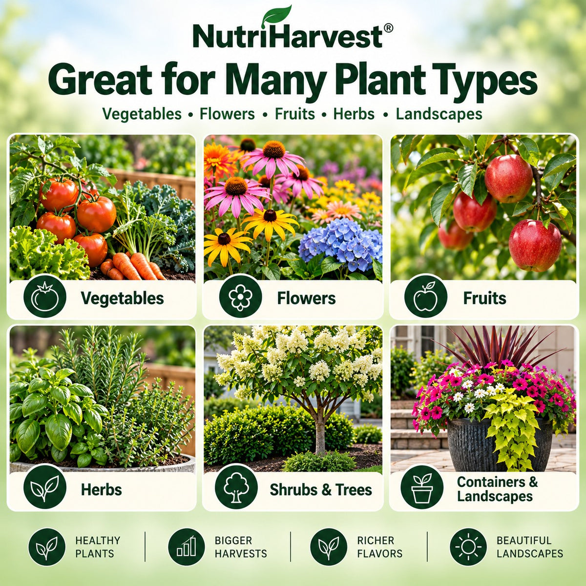 NutriHarvest® Premium Super Organic Fertilizer 5-3-1, USDA Certified Biobased®