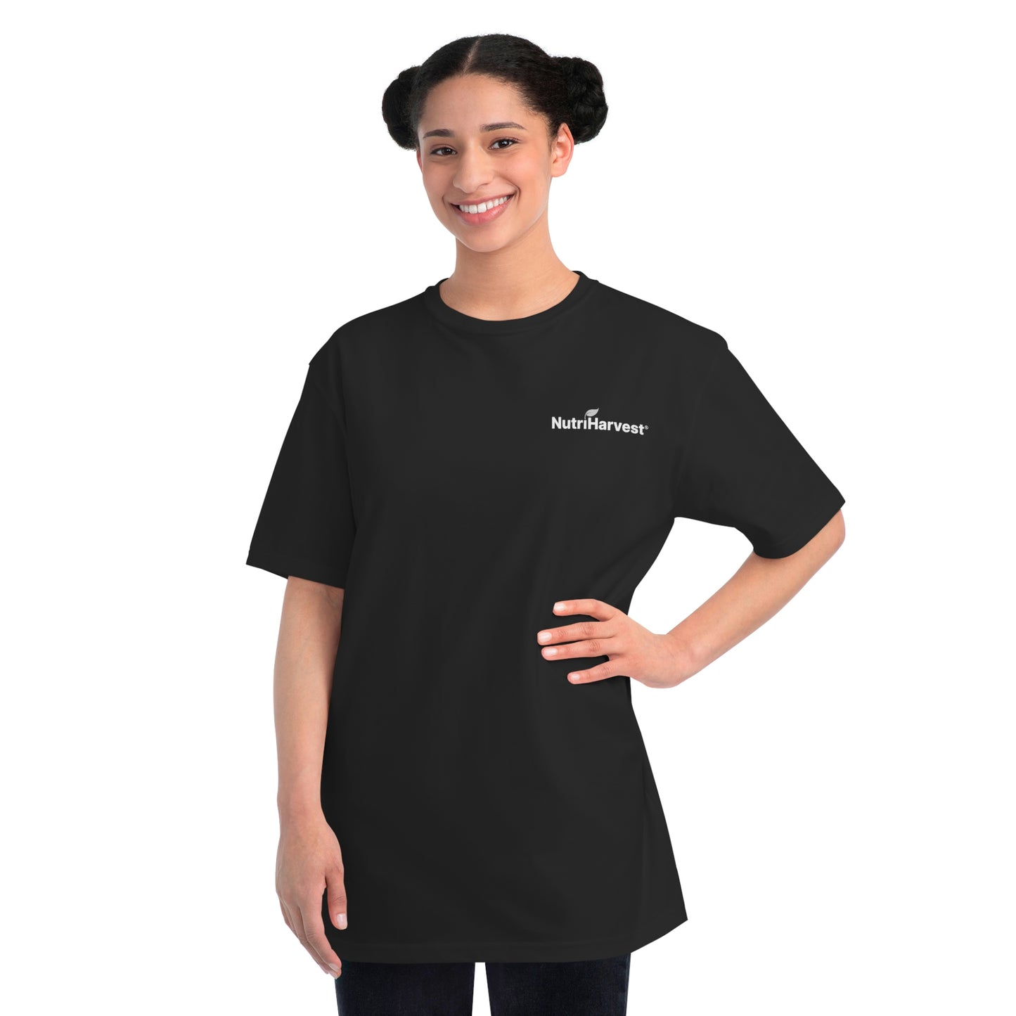Organic Unisex Classic T-Shirt NutriHarvest® Casual in White, Black, Pacific, and Charcoal
