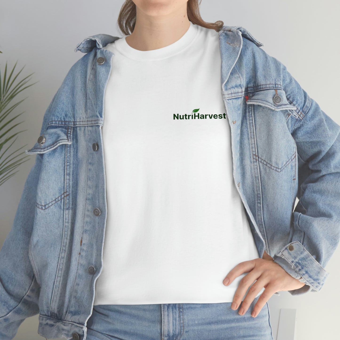 Unisex Heavy Cotton Tee NutriHarvest® in White, Ash, Sand, and Light Blue