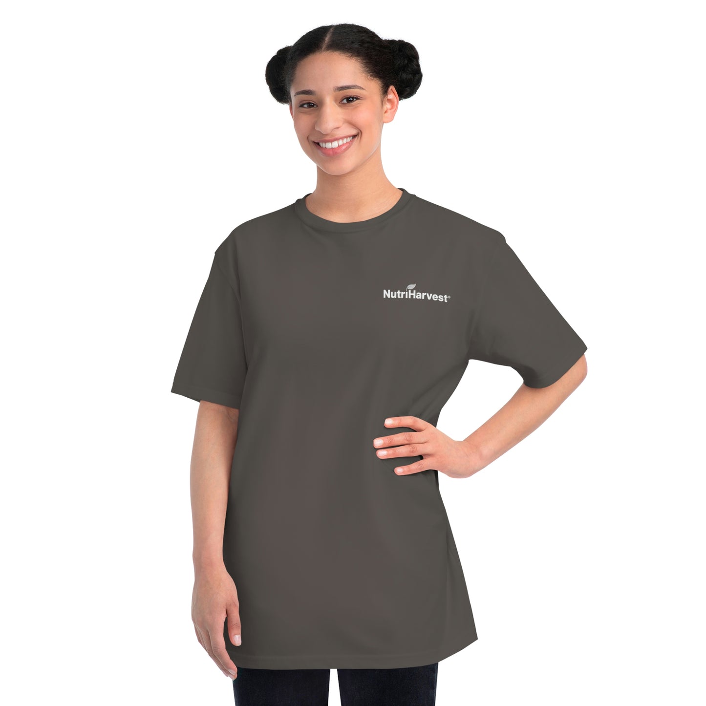 Organic Unisex Classic T-Shirt NutriHarvest® Casual in White, Black, Pacific, and Charcoal