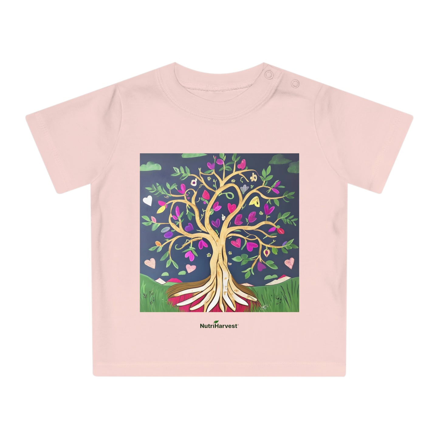 Organic Baby T-Shirt in Blue, White, Pink, Black, and Navy