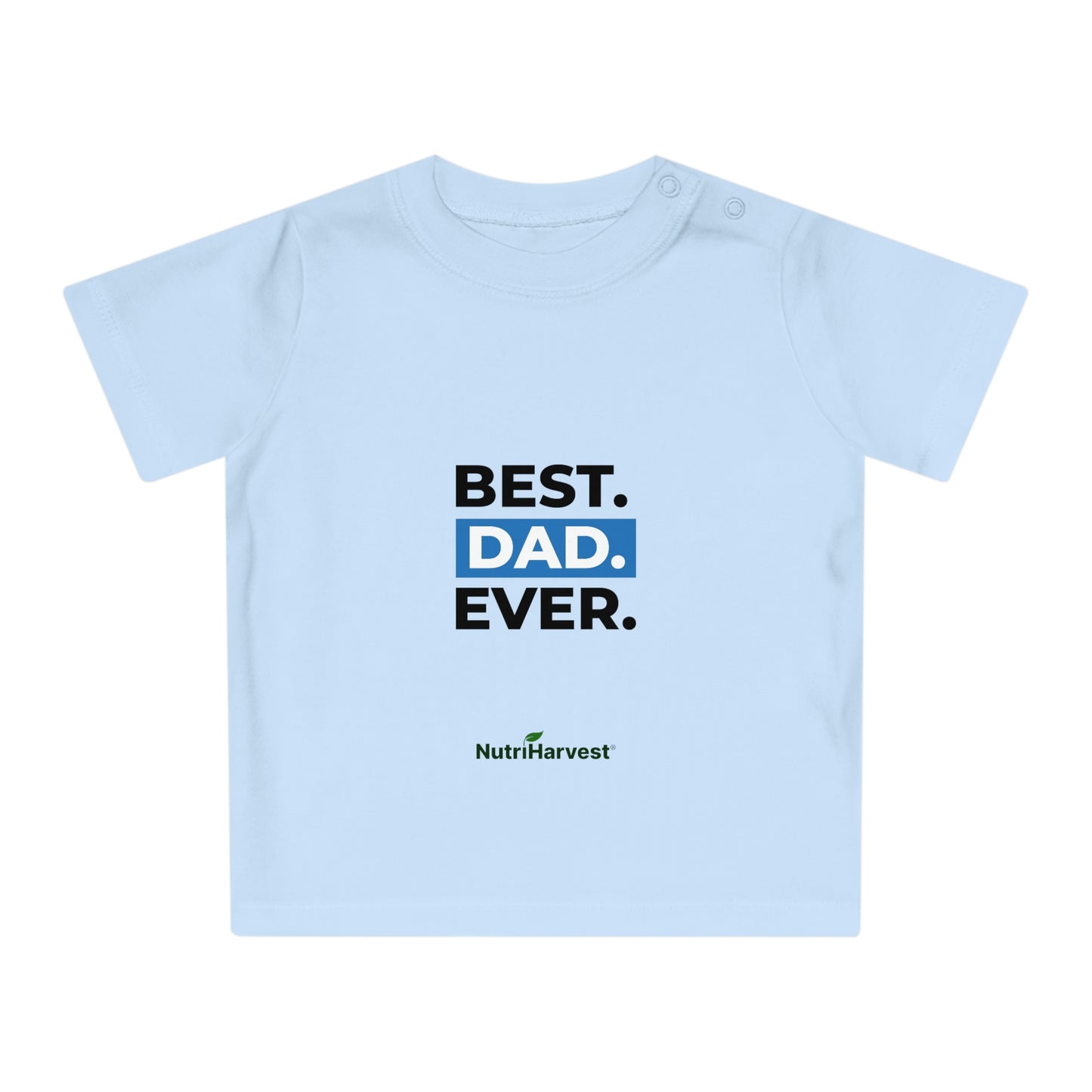 Organic Baby T-Shirt in Dusty Blue, Powder Pink, and White