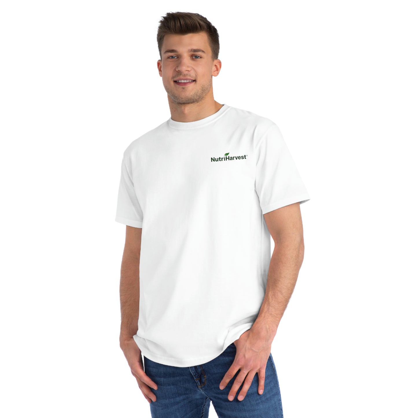 Organic Unisex Classic T-Shirt NutriHarvest® Casual in White, Black, Pacific, and Charcoal