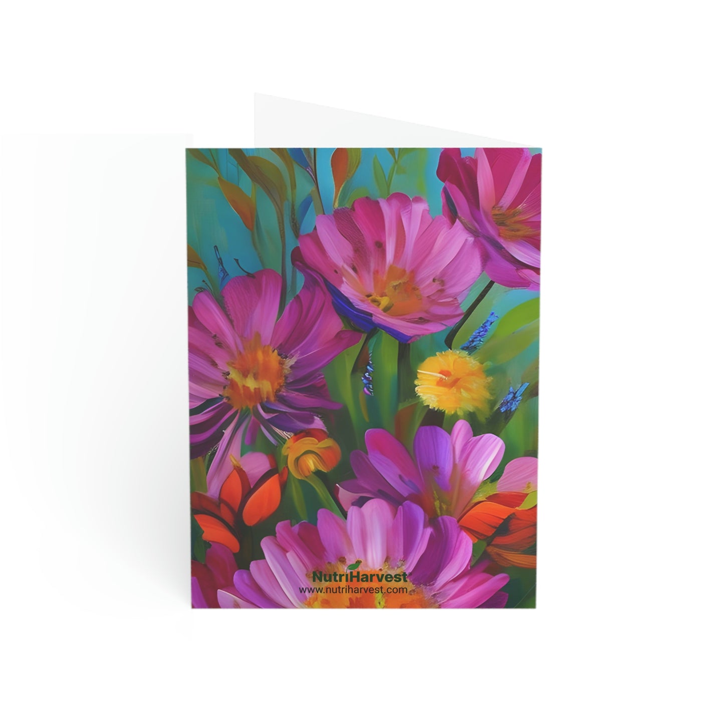 Beautiful Honey Bee Flowers Folded Sustainable Greeting Cards (1, 10, 30, or 50pcs)