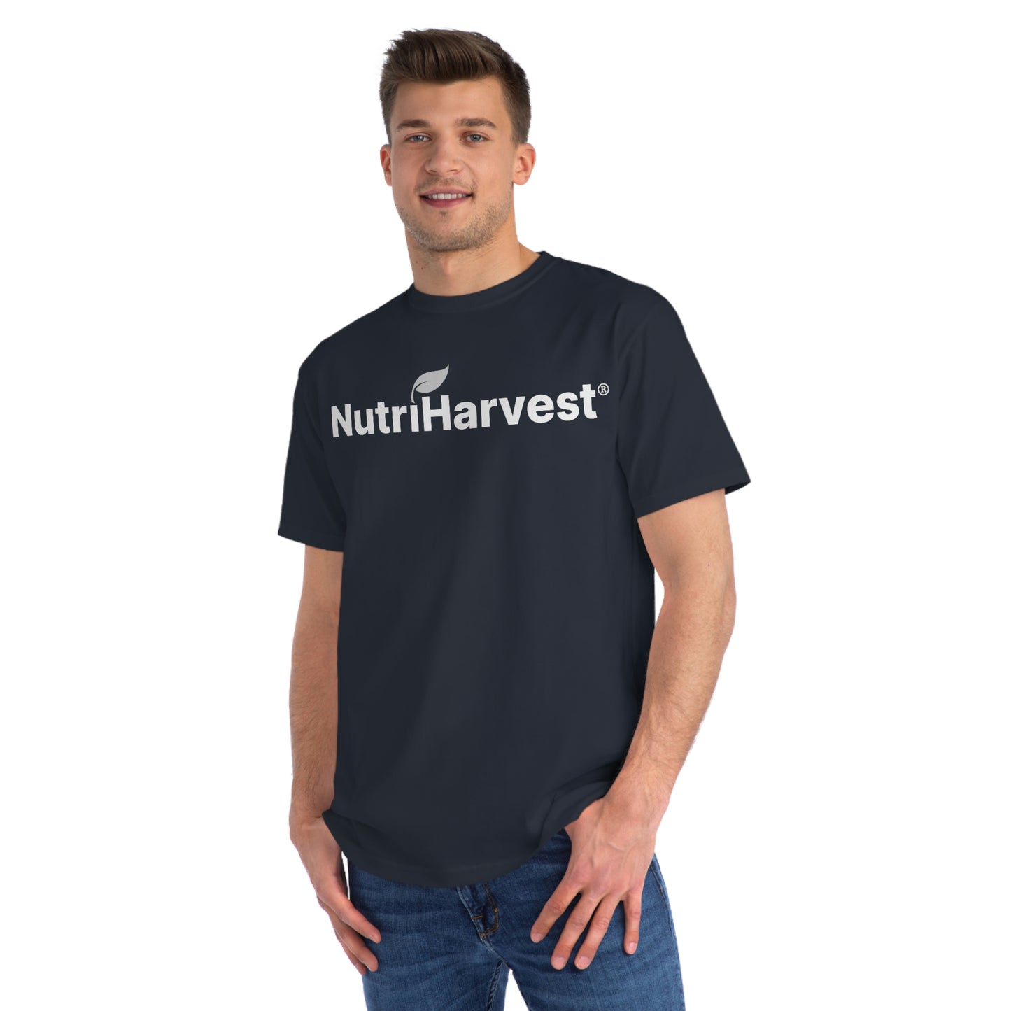 Organic Unisex Classic T-Shirt NutriHarvest® in White, Black, Pacific, and Charcoal