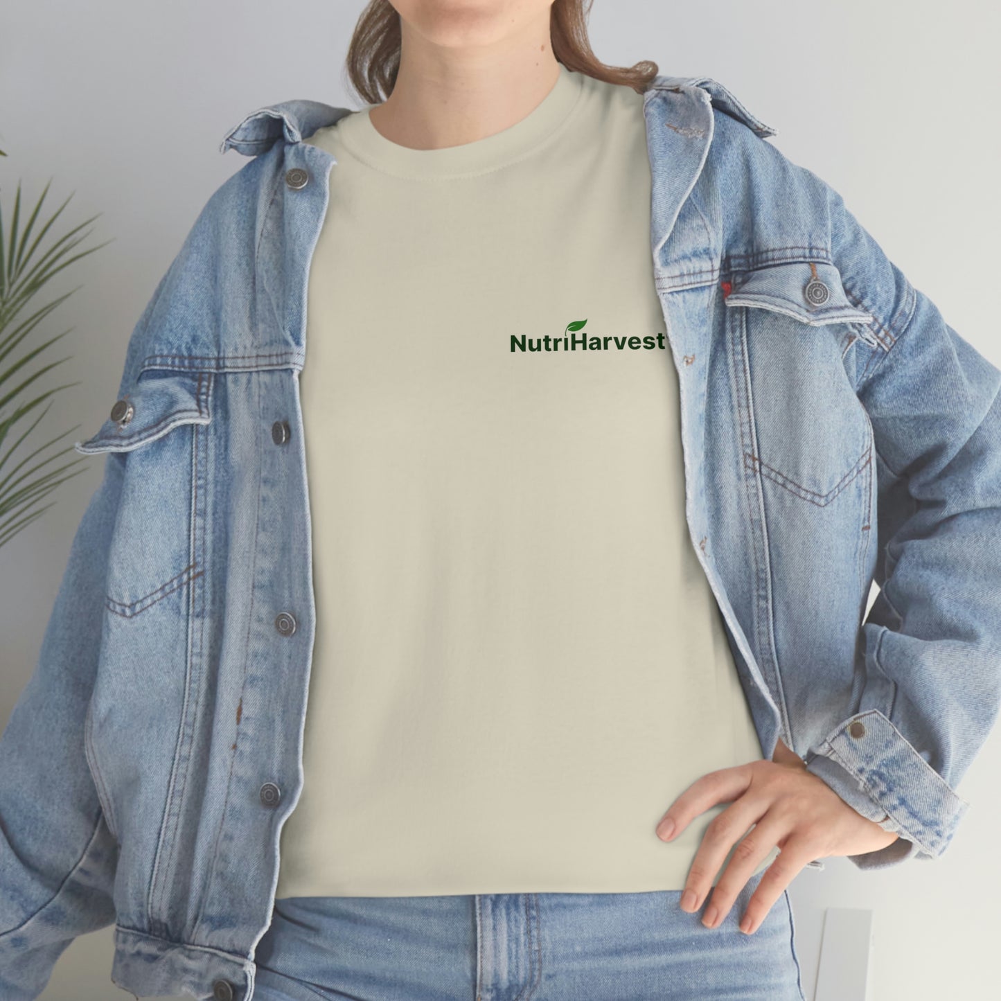 Unisex Heavy Cotton Tee NutriHarvest® in White, Ash, Sand, and Light Blue