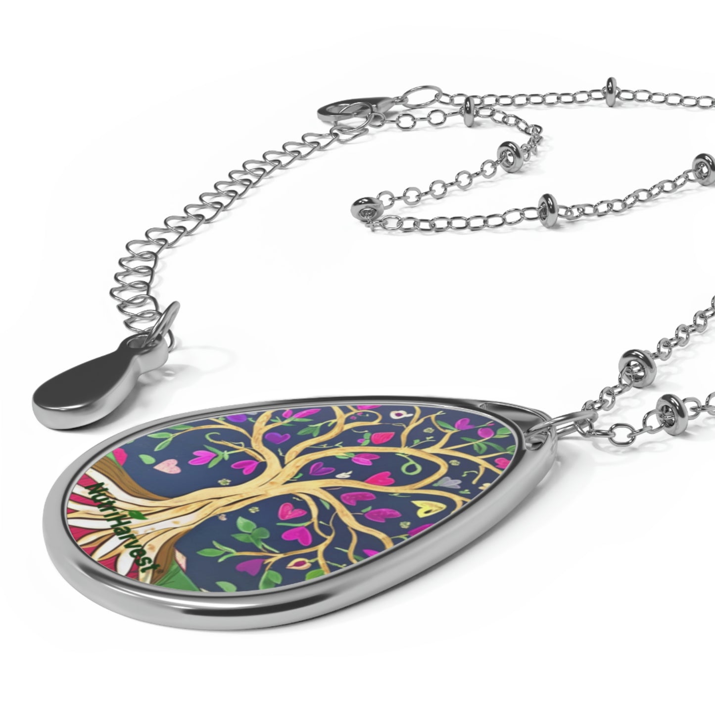Oval Necklace NutriHarvest® Heart Love tree
