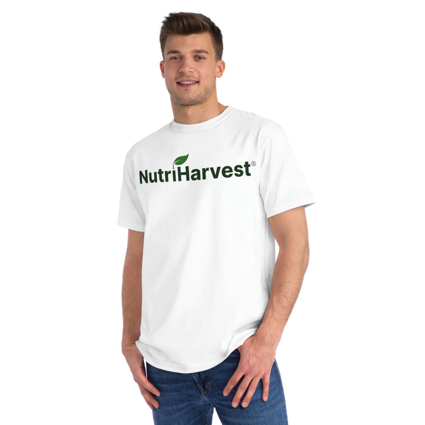 Organic Unisex Classic T-Shirt NutriHarvest® in White, Black, Pacific, and Charcoal