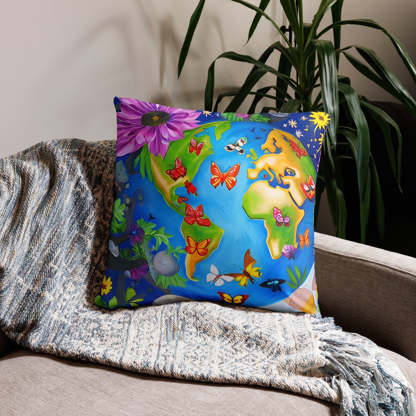 Earth's Pollinators Eco Pillow