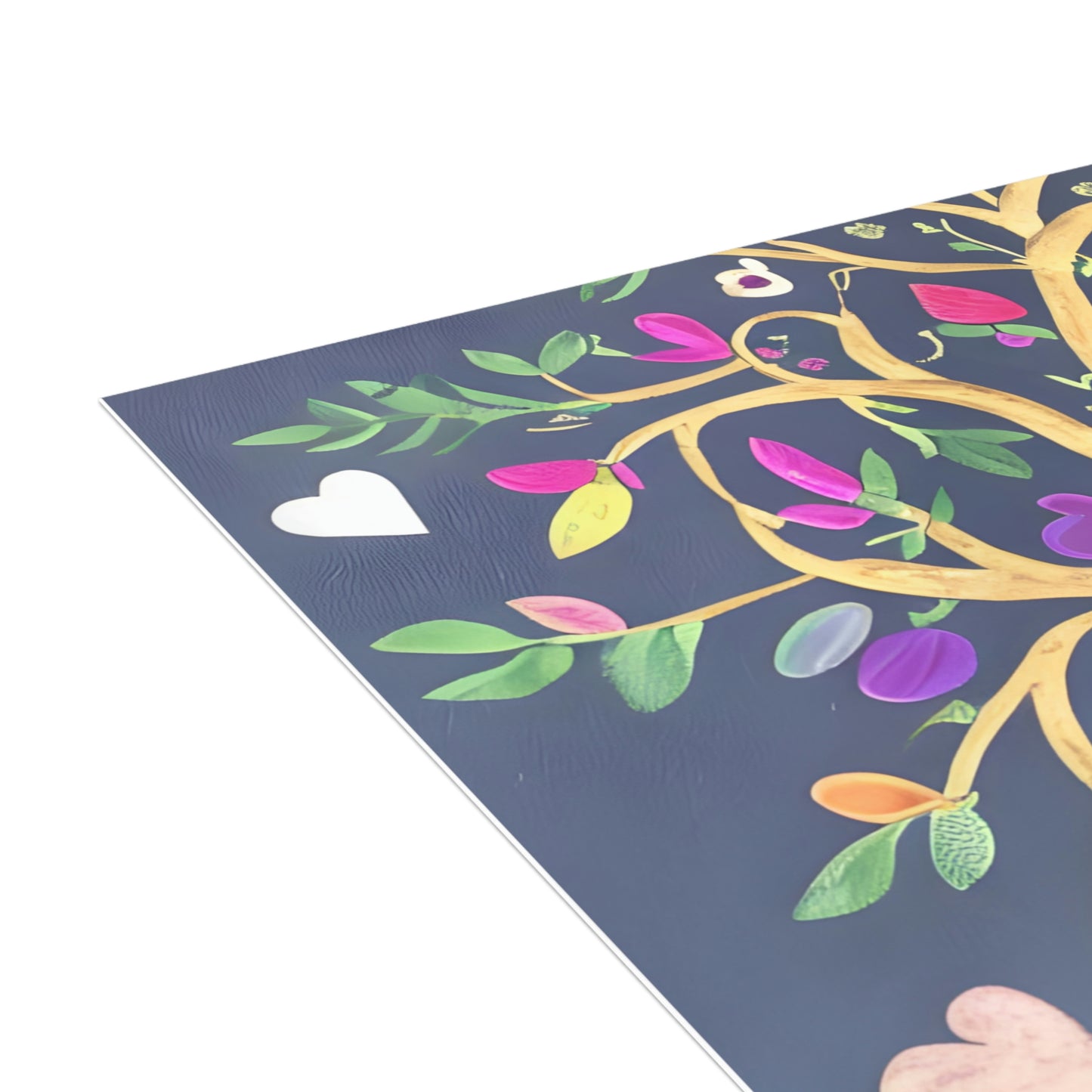 Beautiful Tree Heart Flowers Art Folded Sustainable Greeting Cards (1, 10, 30, or 50pcs)