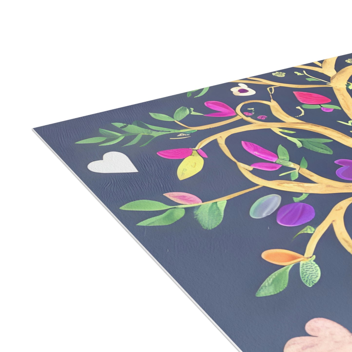 Beautiful Tree Heart Flowers Art Folded Sustainable Greeting Cards (1, 10, 30, or 50pcs)