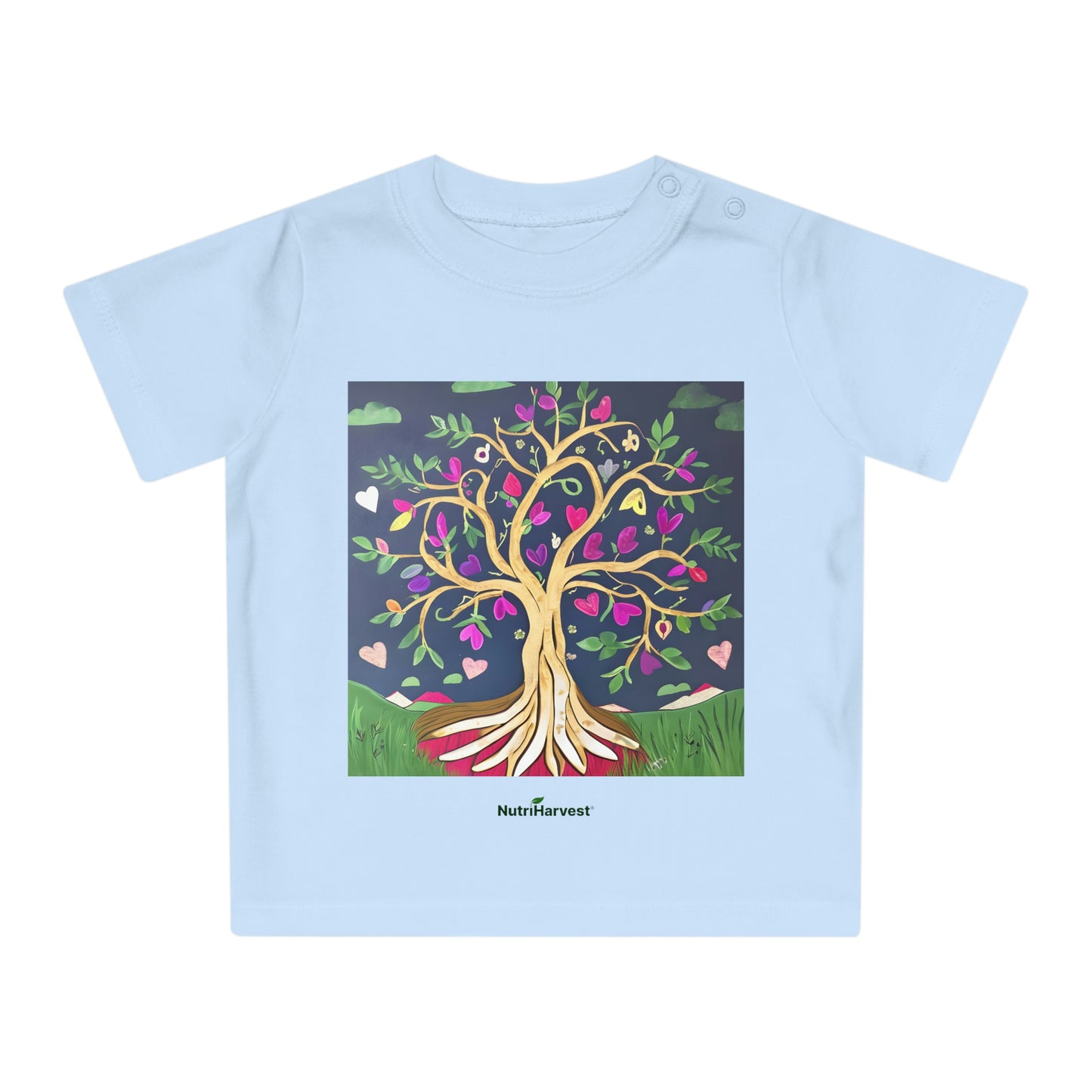 Organic Baby T-Shirt in Blue, White, Pink, Black, and Navy