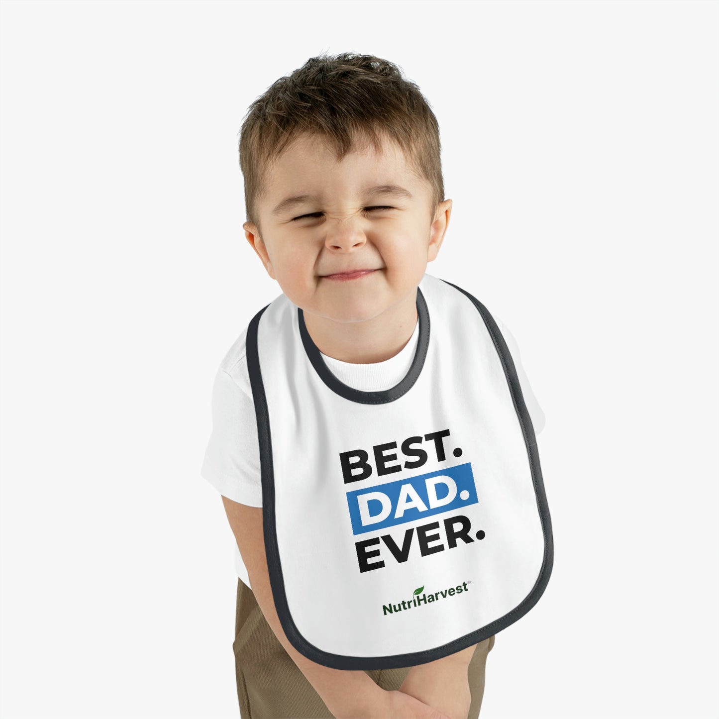 Baby Contrast Trim Jersey Bib
