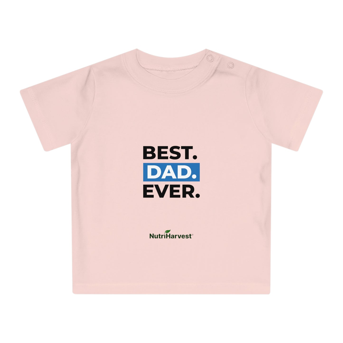 Organic Baby T-Shirt in Dusty Blue, Powder Pink, and White