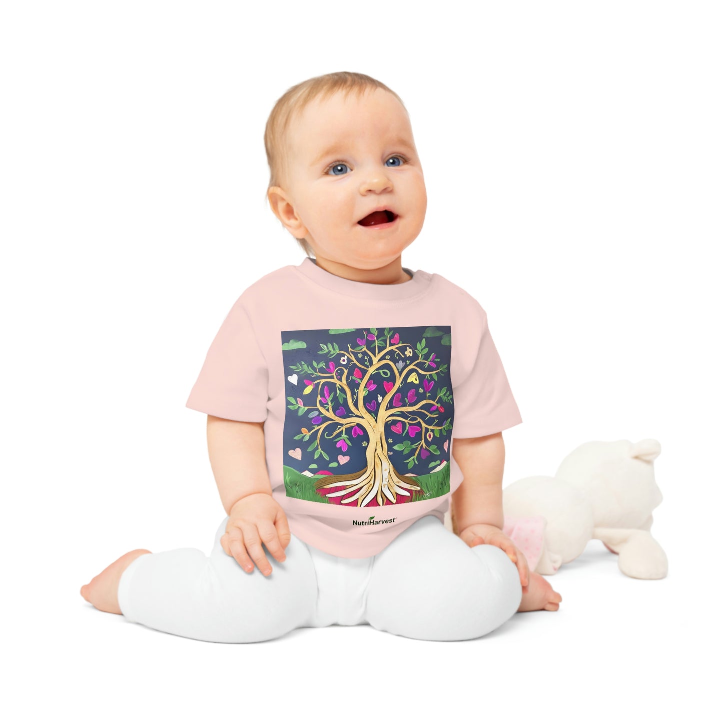 Organic Baby T-Shirt in Blue, White, Pink, Black, and Navy