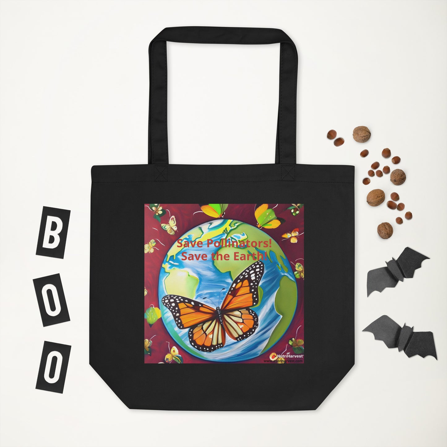 Eco Tote Bag Save Pollinators, Save the Earth