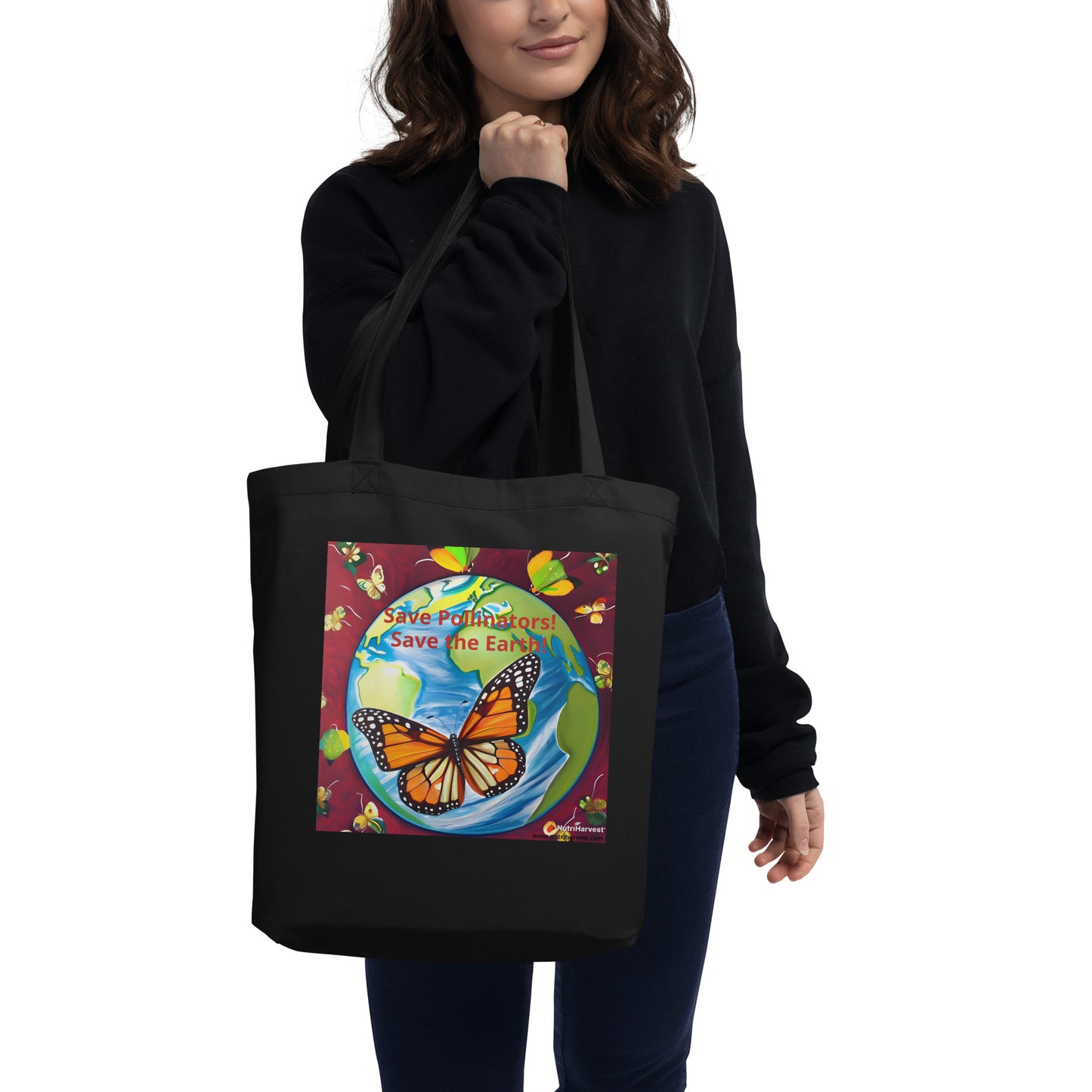 Eco Tote Bag Save Pollinators, Save the Earth