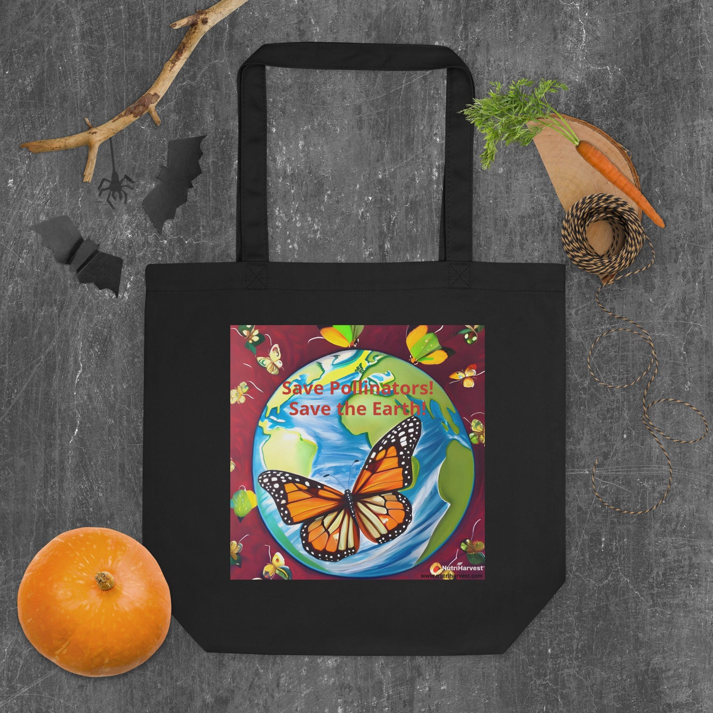 Eco Tote Bag Save Pollinators, Save the Earth