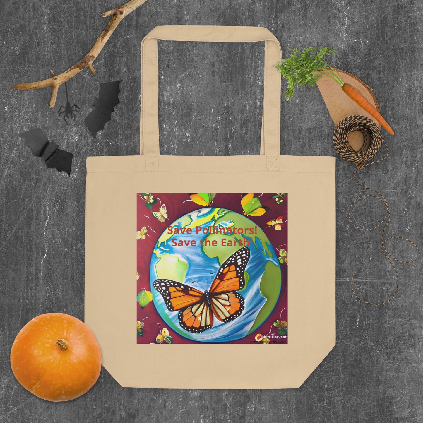 Eco Tote Bag Save Pollinators, Save the Earth