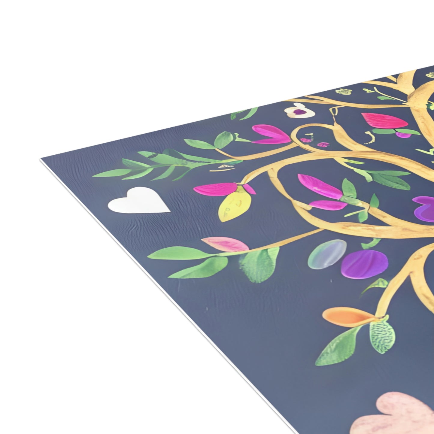 Beautiful Tree Heart Flowers Art Folded Sustainable Greeting Cards (1, 10, 30, or 50pcs)