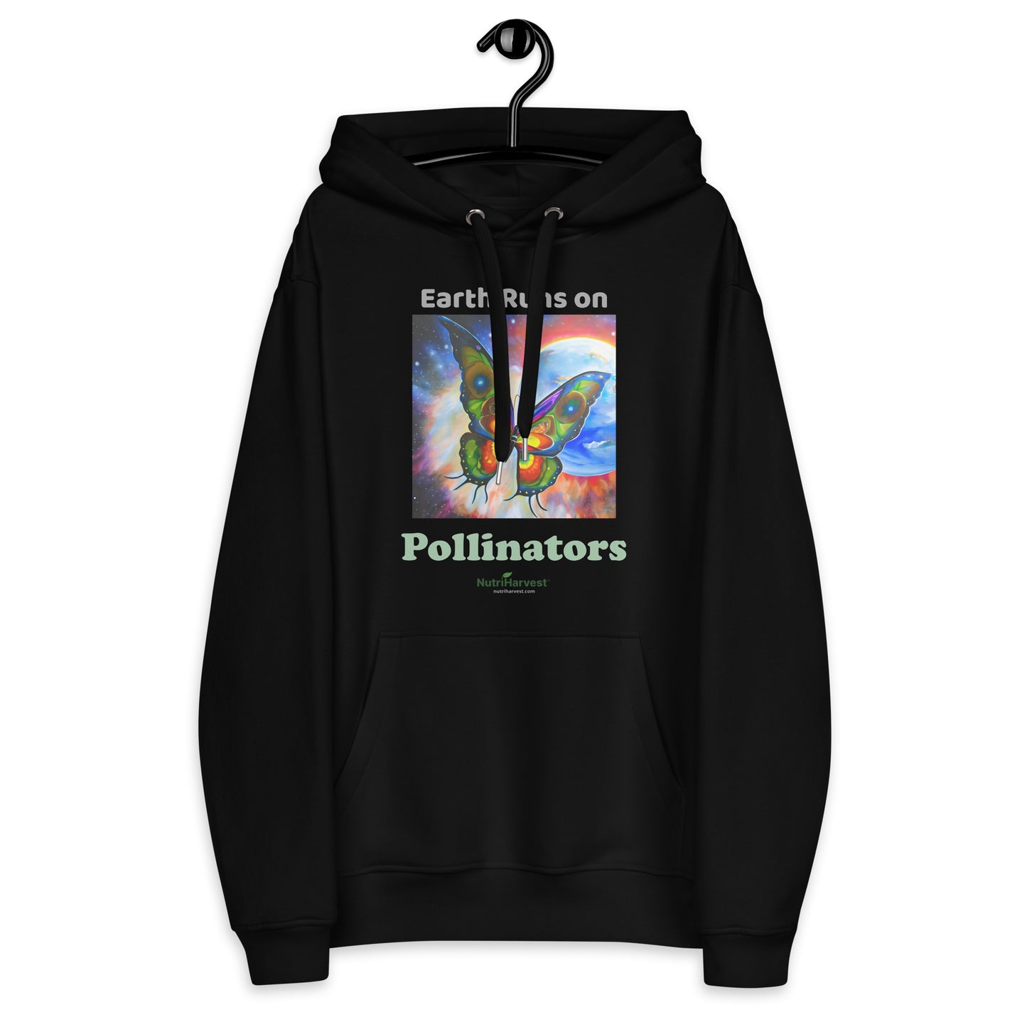 Premium Eco-Conscious Hoodie Earth Pollinators Theme