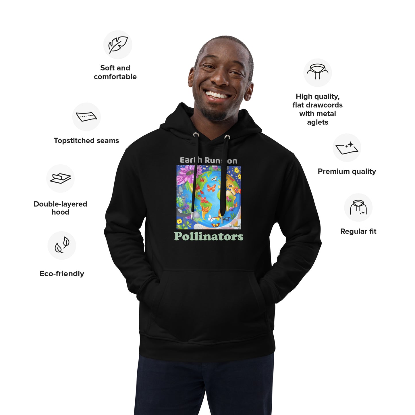 Premium Earth's Pollinators Unisex Eco Hoodie