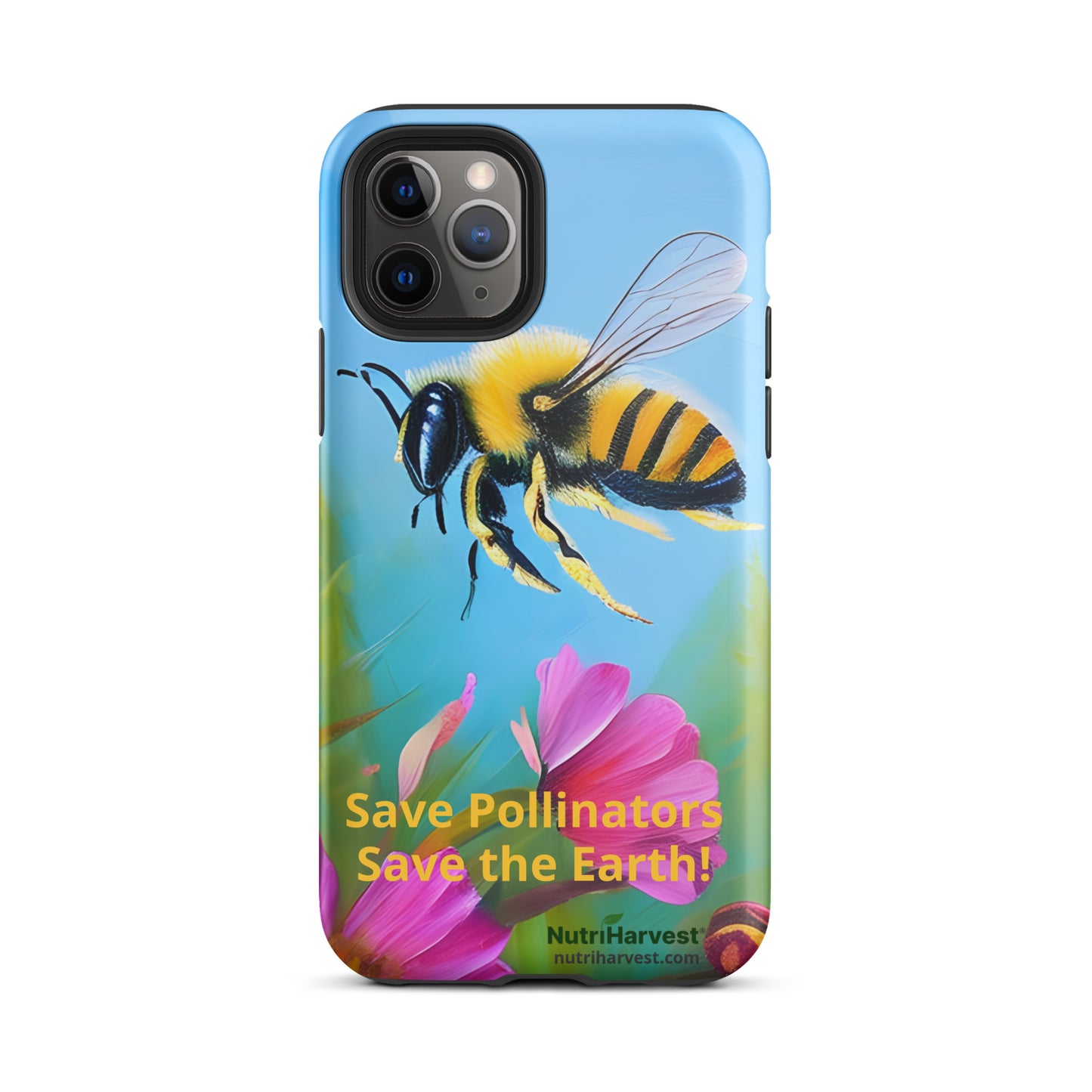 Tough iPhone Case | Save Pollinators, Save the Earth, Bee and Flowers