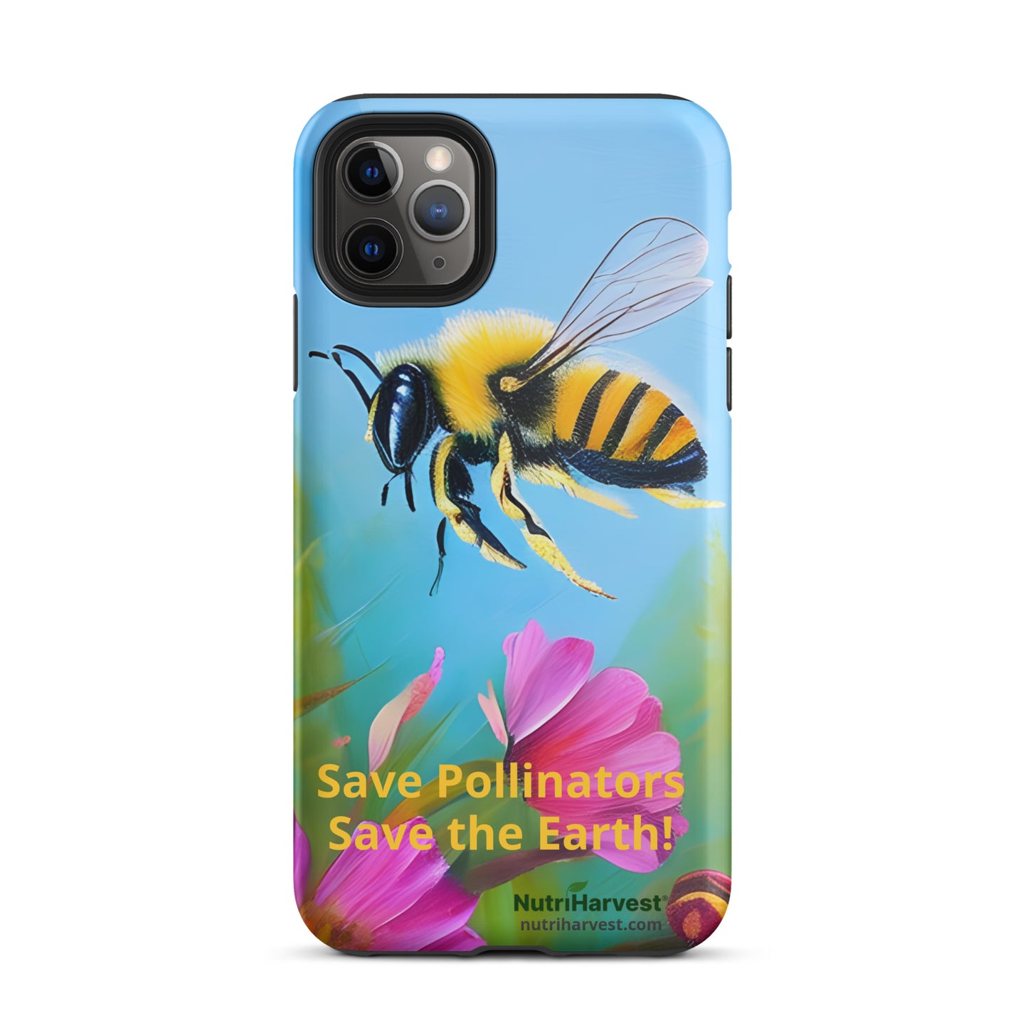 Tough iPhone Case | Save Pollinators, Save the Earth, Bee and Flowers