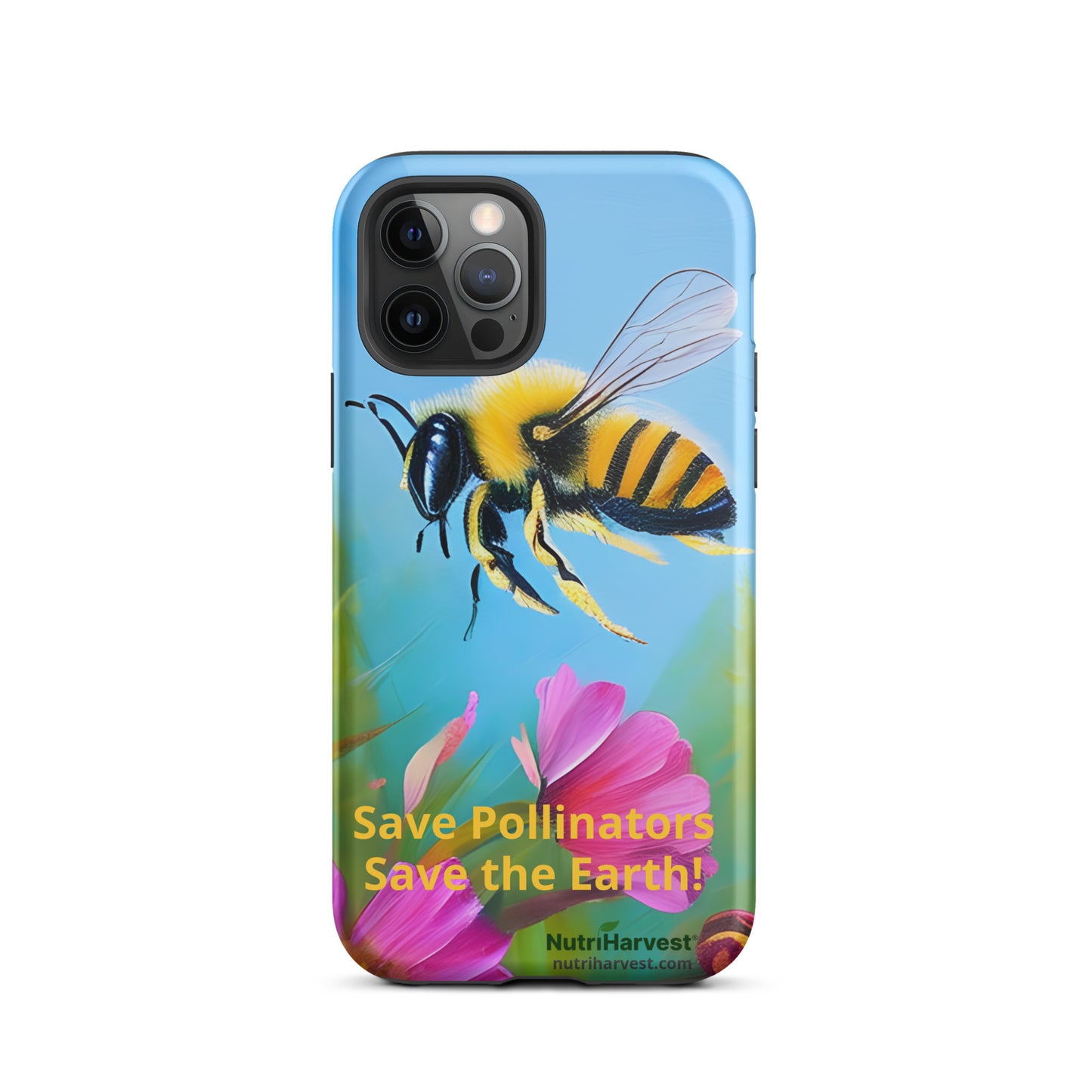 Tough iPhone Case | Save Pollinators, Save the Earth, Bee and Flowers