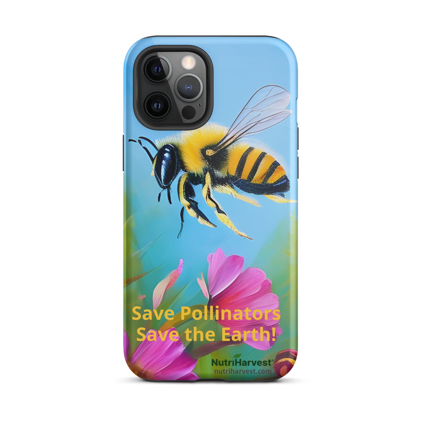Tough iPhone Case | Save Pollinators, Save the Earth, Bee and Flowers
