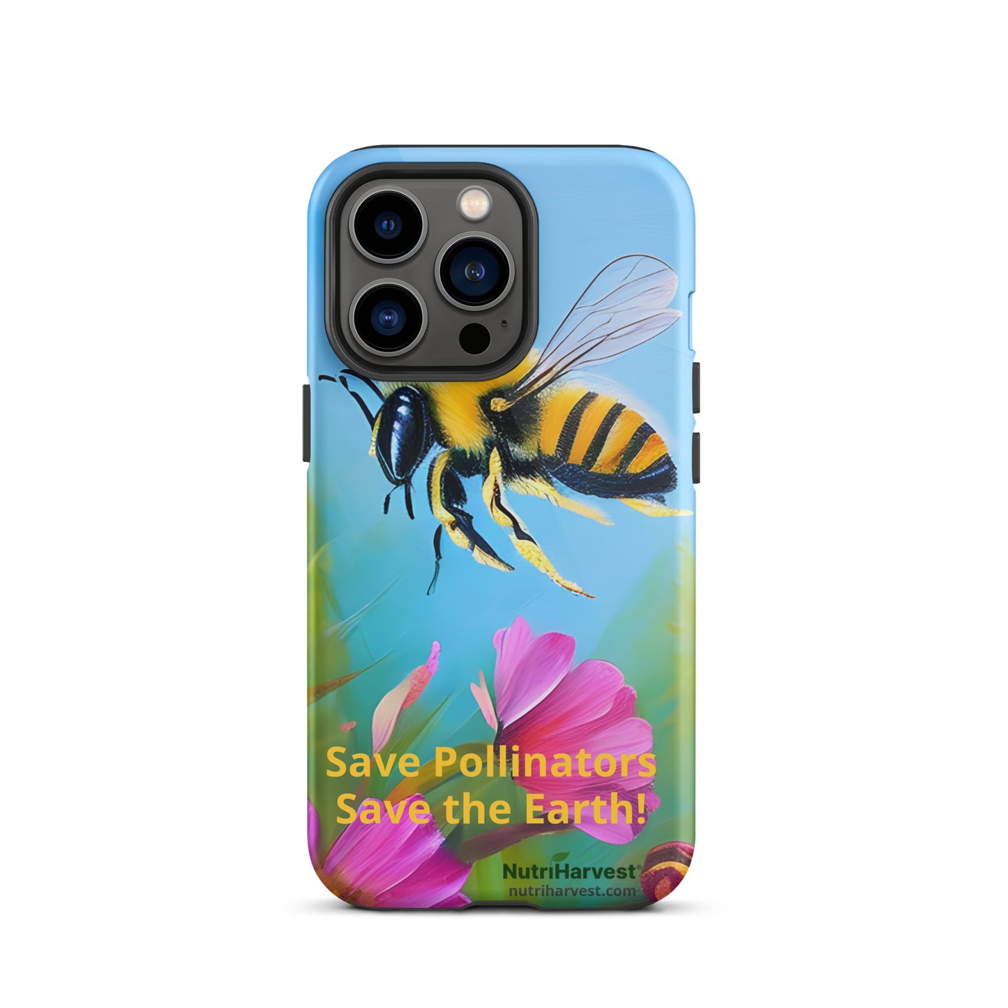 Tough iPhone Case | Save Pollinators, Save the Earth, Bee and Flowers