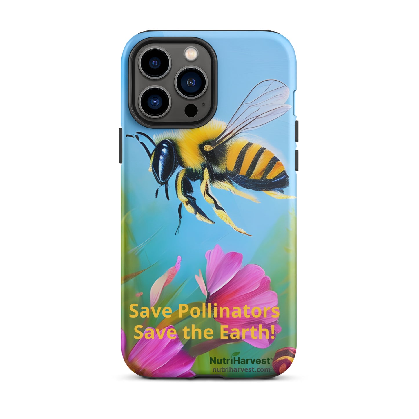 Tough iPhone Case | Save Pollinators, Save the Earth, Bee and Flowers