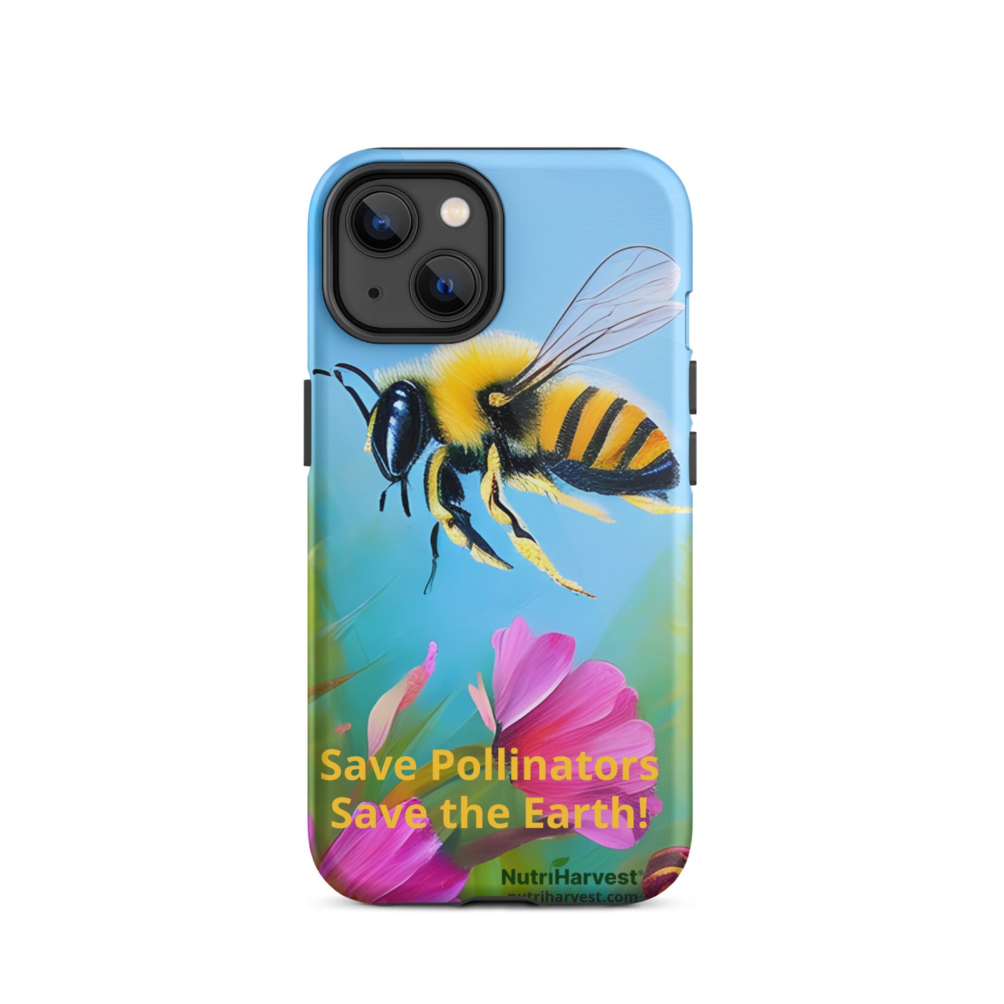 Tough iPhone Case | Save Pollinators, Save the Earth, Bee and Flowers