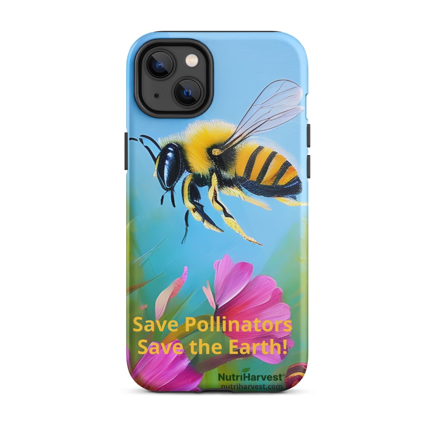 Tough iPhone Case | Save Pollinators, Save the Earth, Bee and Flowers