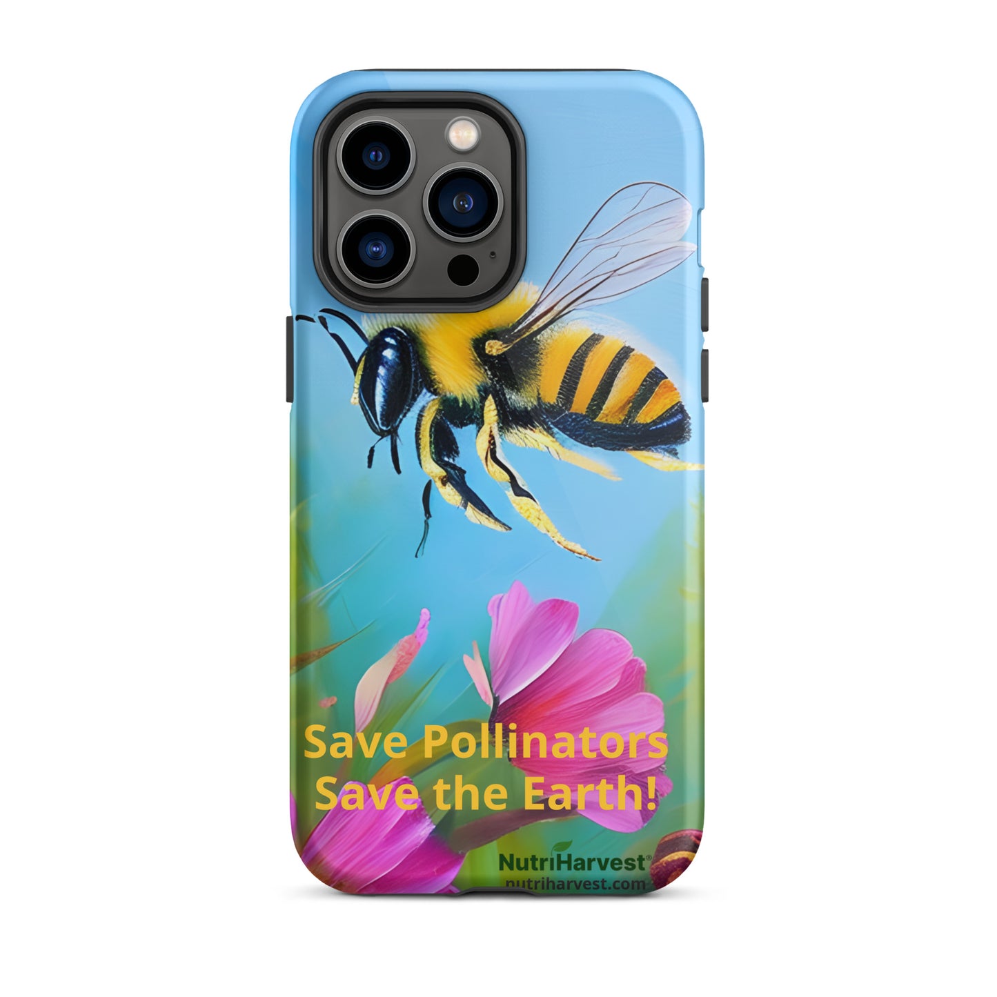 Tough iPhone Case | Save Pollinators, Save the Earth, Bee and Flowers