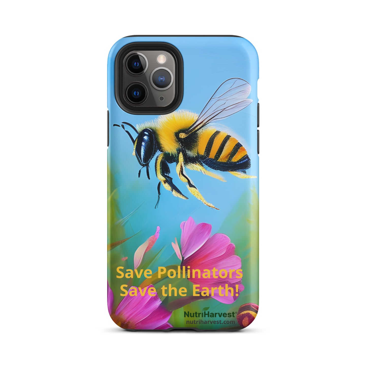 Tough iPhone Case | Save Pollinators, Save the Earth, Bee and Flowers