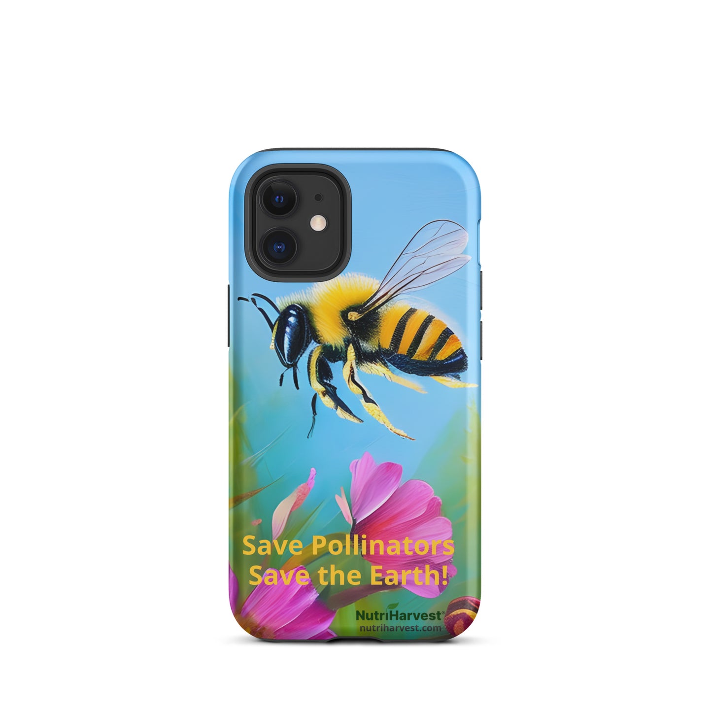Tough iPhone Case | Save Pollinators, Save the Earth, Bee and Flowers