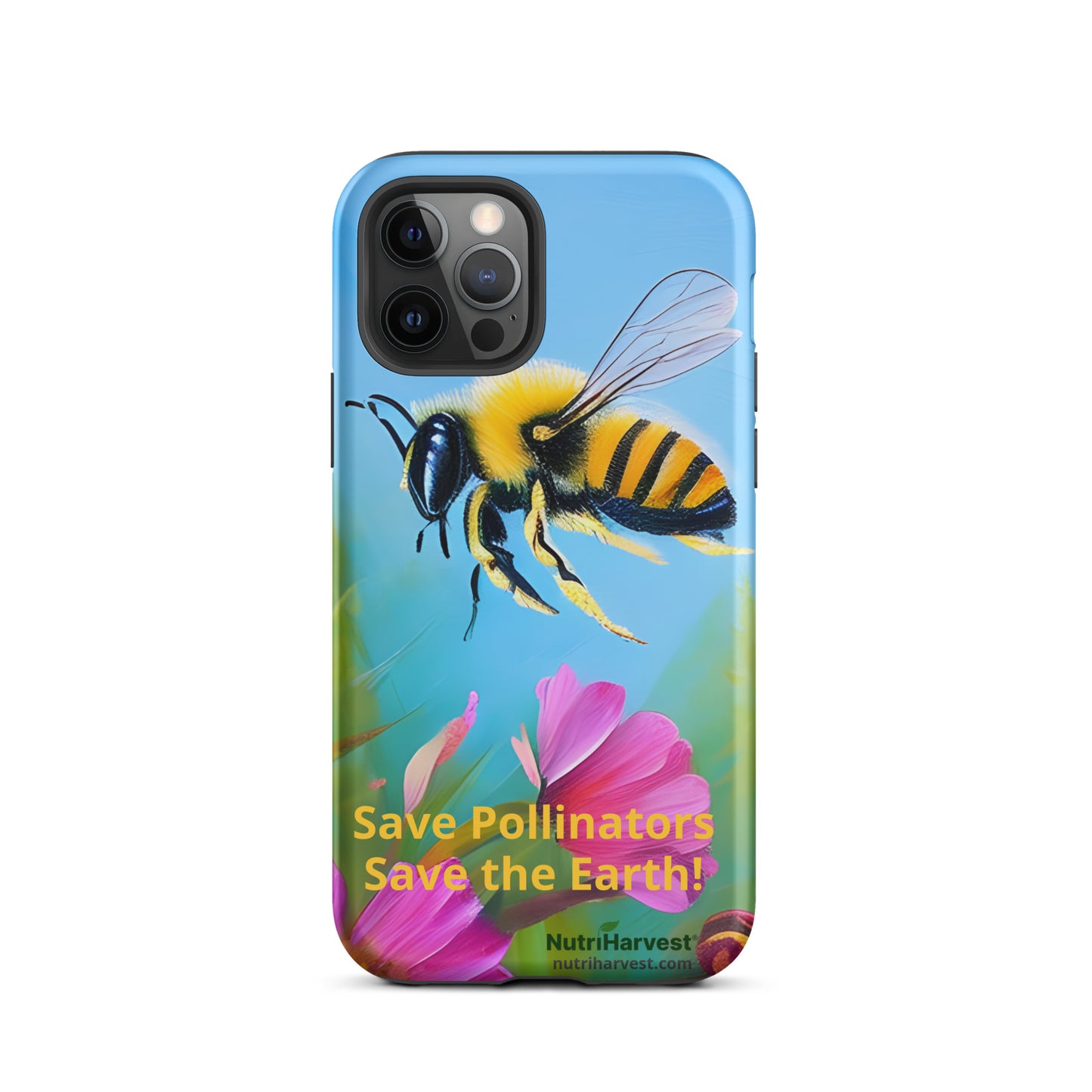 Tough iPhone Case | Save Pollinators, Save the Earth, Bee and Flowers