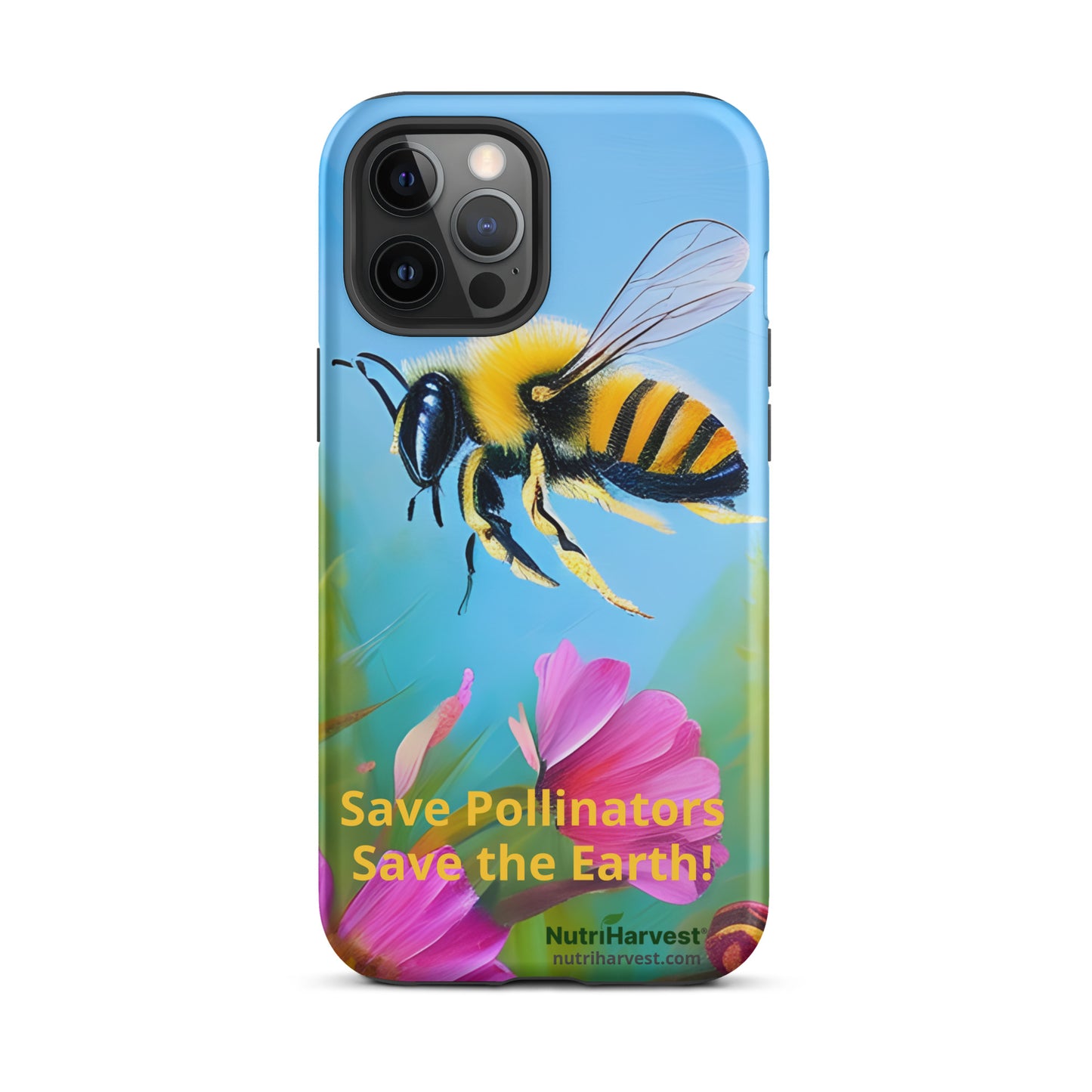 Tough iPhone Case | Save Pollinators, Save the Earth, Bee and Flowers