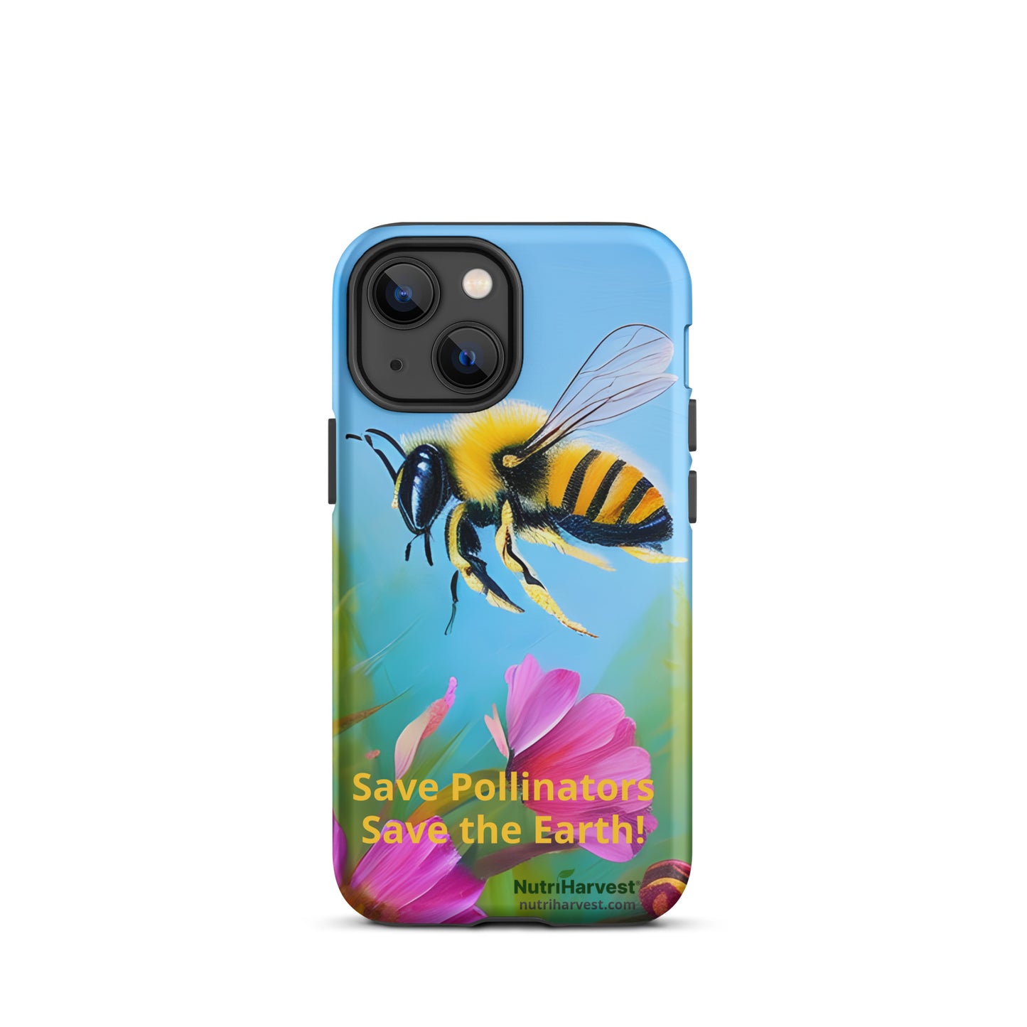 Tough iPhone Case | Save Pollinators, Save the Earth, Bee and Flowers