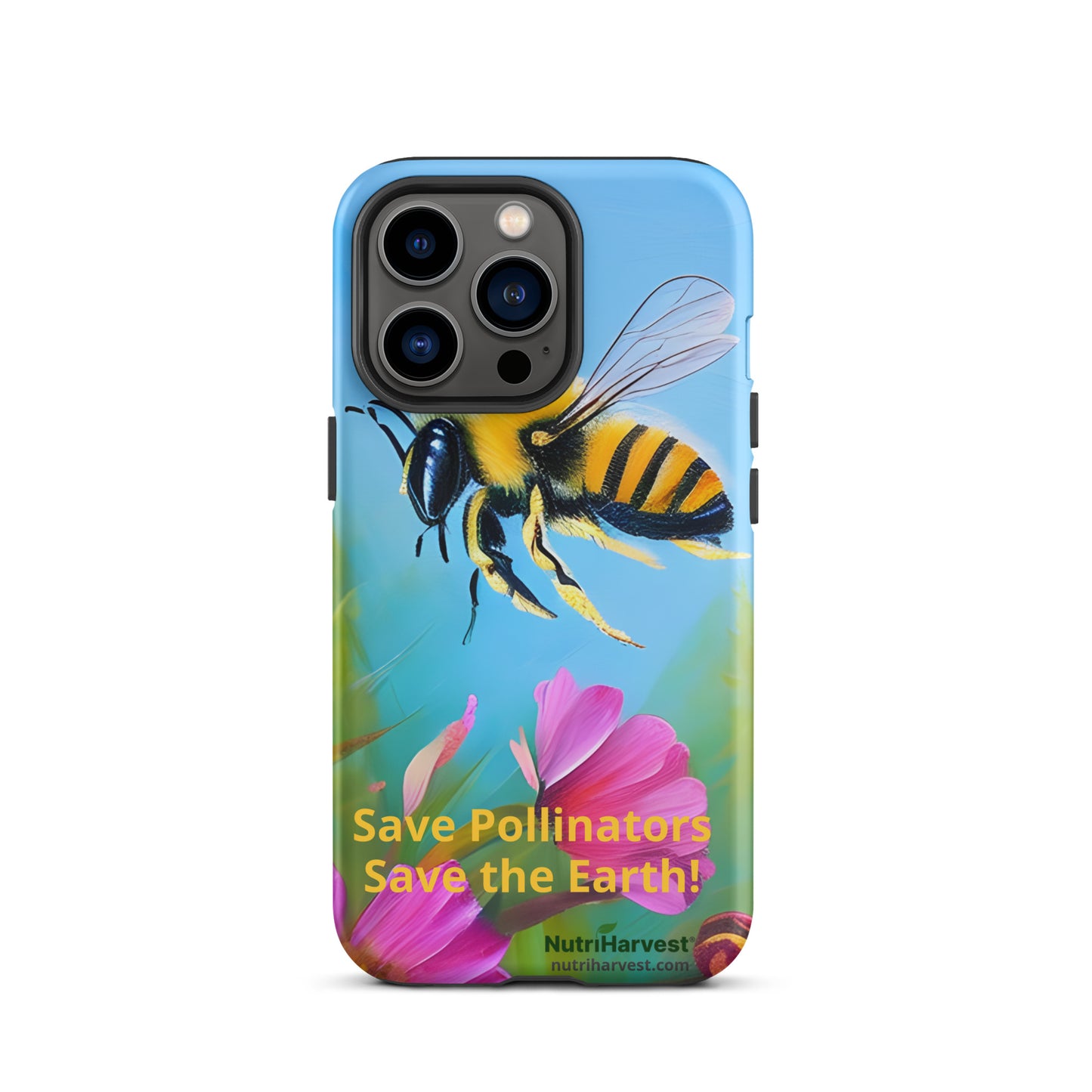 Tough iPhone Case | Save Pollinators, Save the Earth, Bee and Flowers
