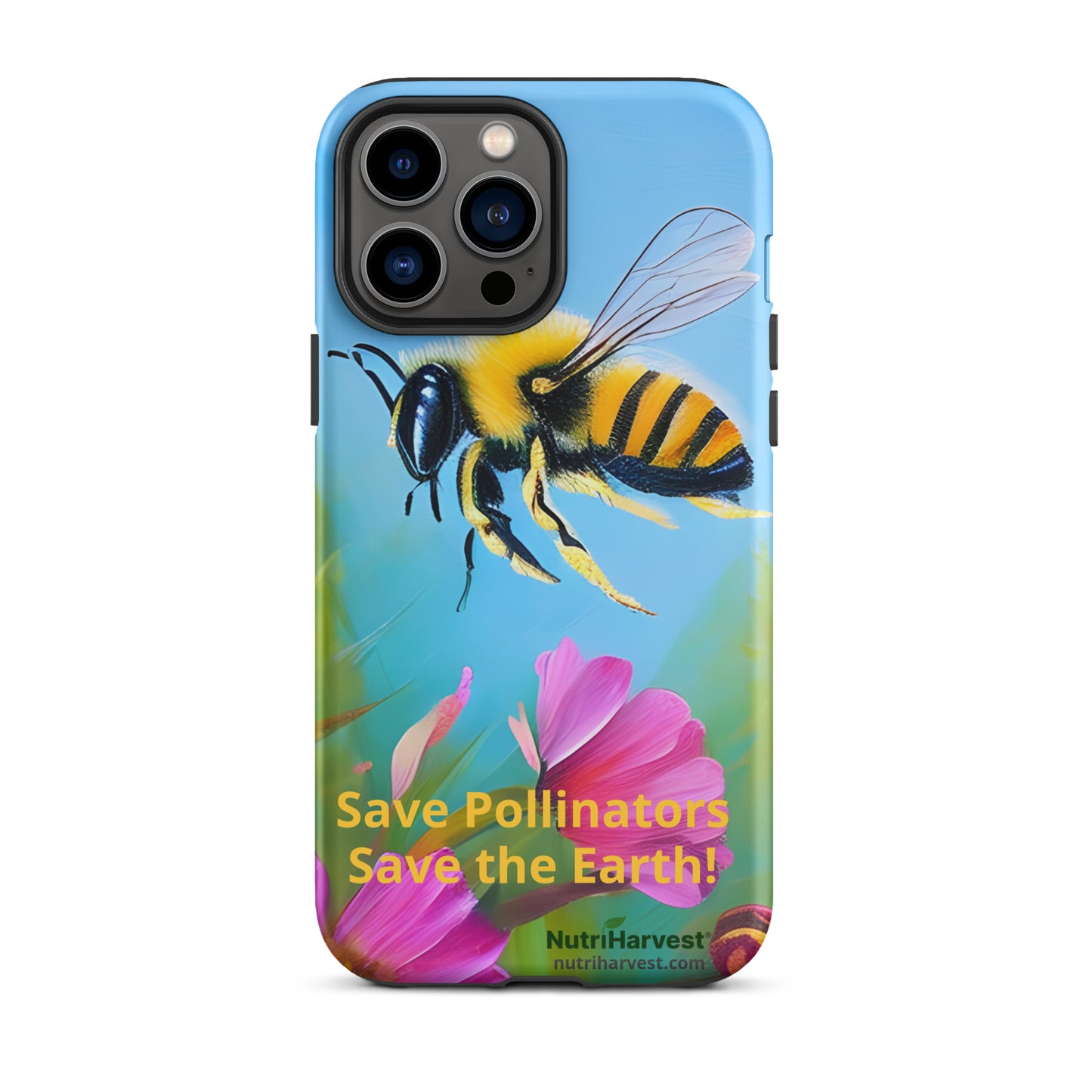 Tough iPhone Case | Save Pollinators, Save the Earth, Bee and Flowers