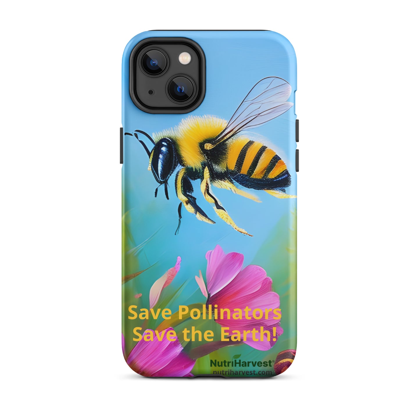 Tough iPhone Case | Save Pollinators, Save the Earth, Bee and Flowers