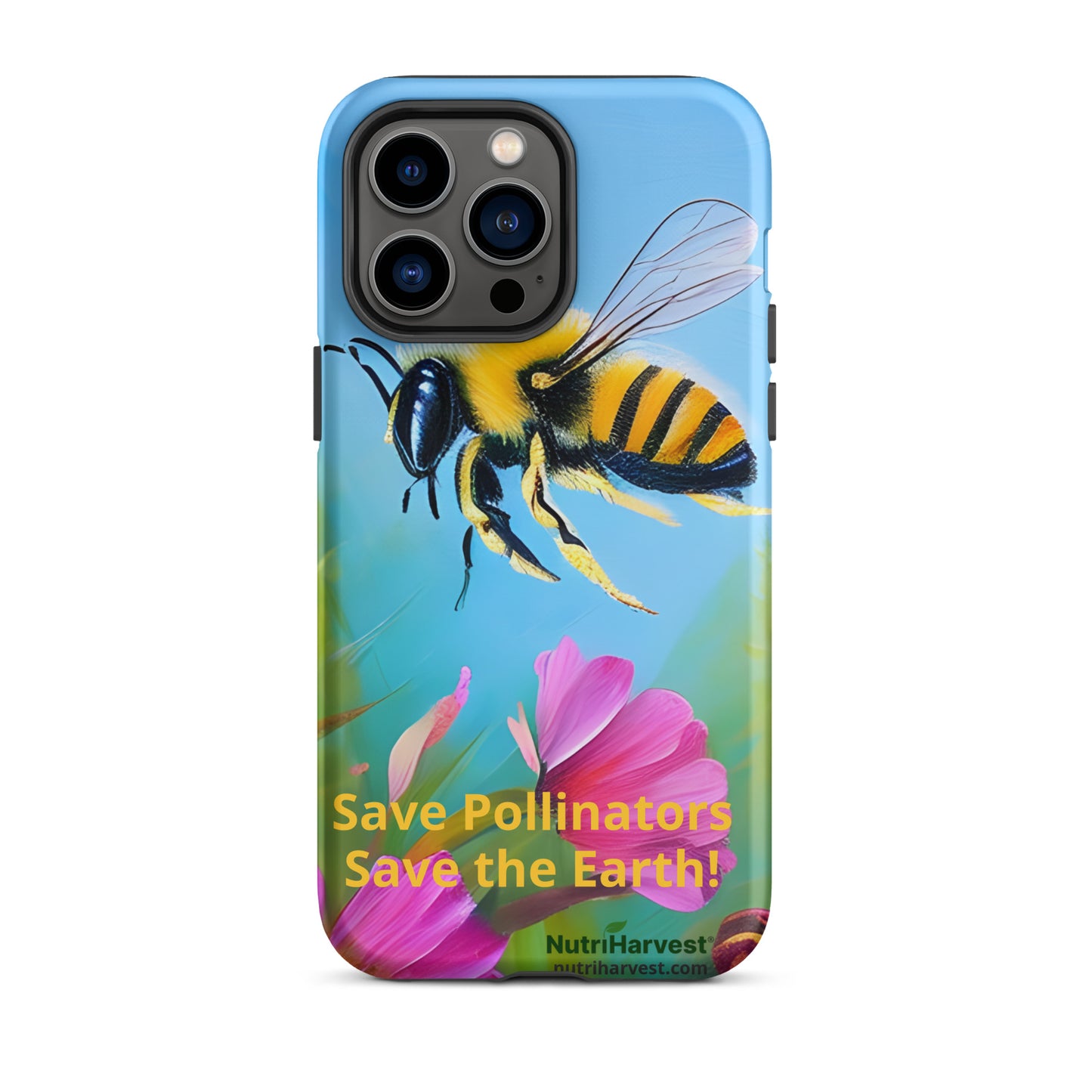 Tough iPhone Case | Save Pollinators, Save the Earth, Bee and Flowers