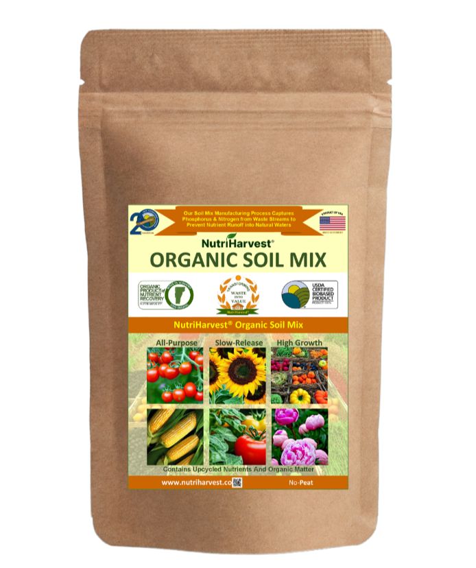 NutriHarvest® Premium Organic Soil Mix USDA Certified Bio-based No-Peat
