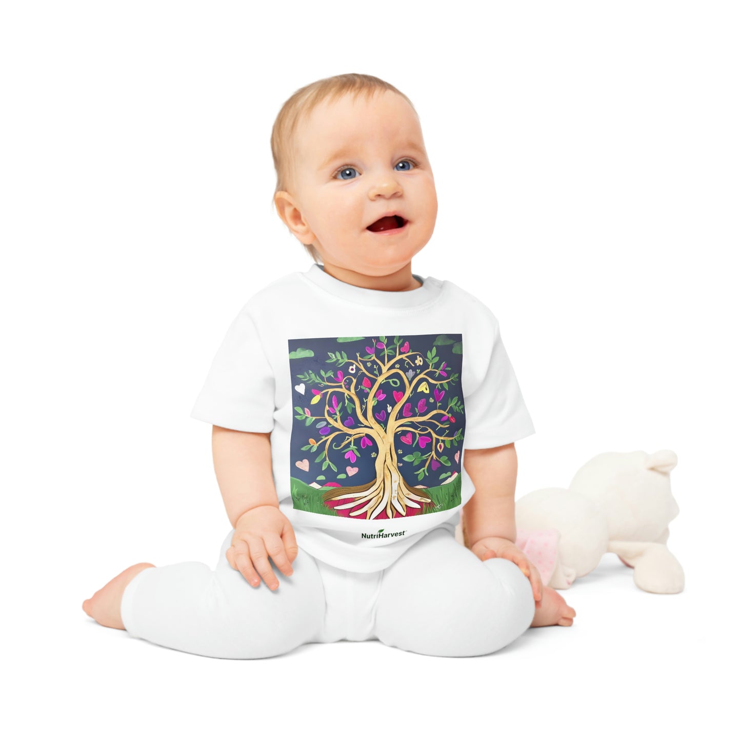 Organic Baby T-Shirt in Blue, White, Pink, Black, and Navy